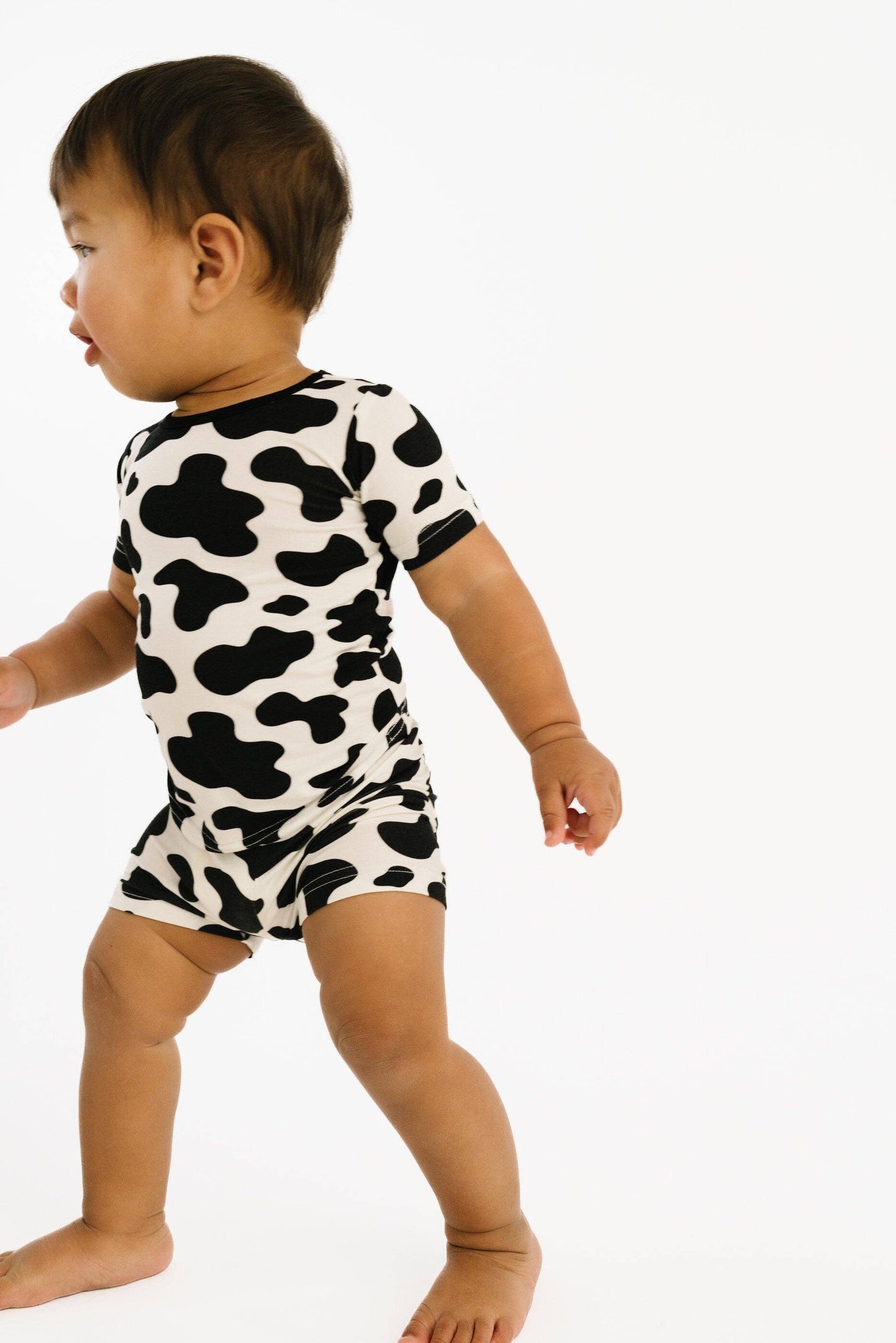Classic Cow Bamboo Shorts Set