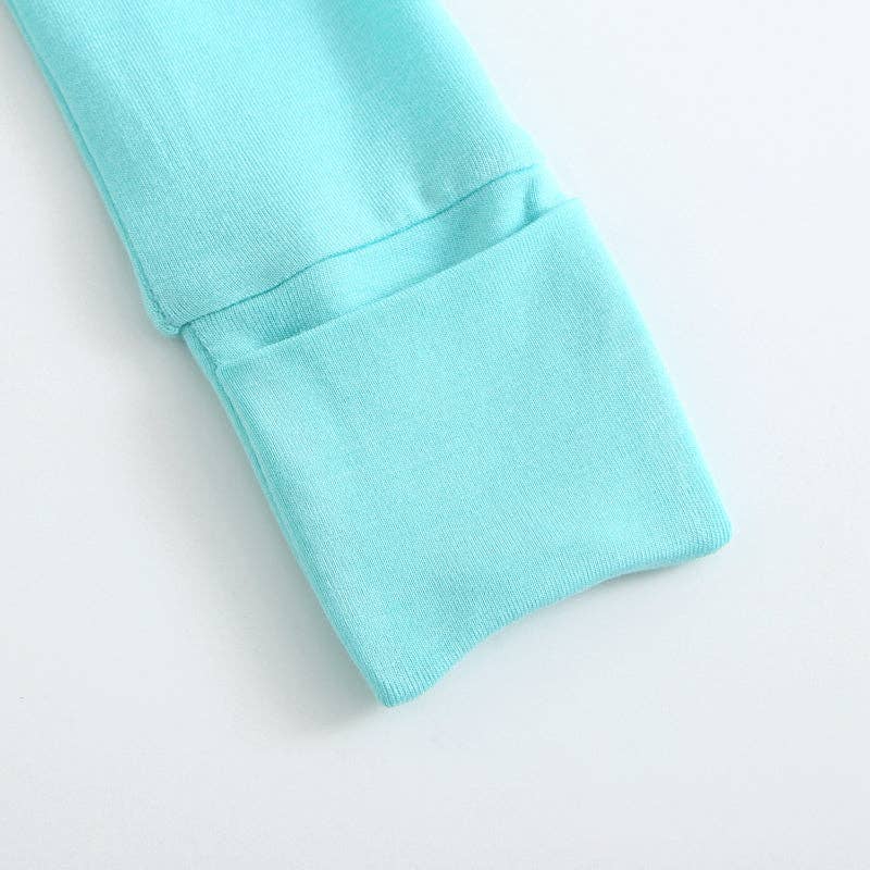 Turquoise Zippered Romper NICU Newborn Outfit
