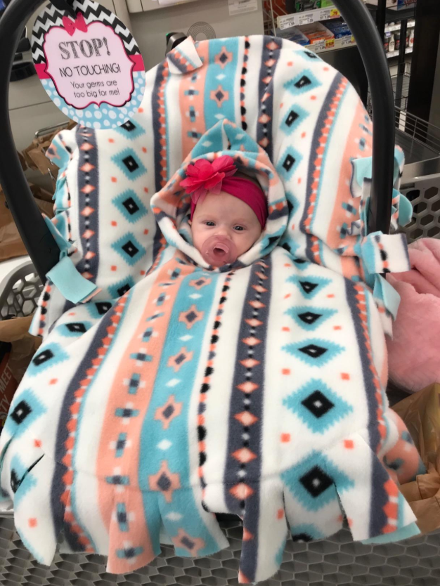 Zig Zag No Touching Car Seat and Stroller Tag