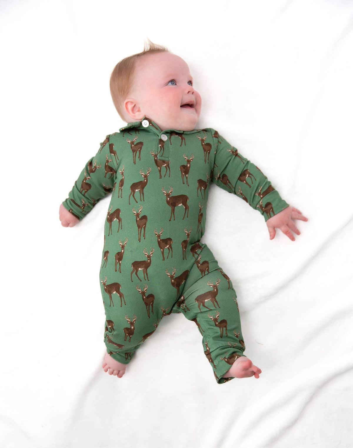 Deer - Sweatshirt Polo Romper