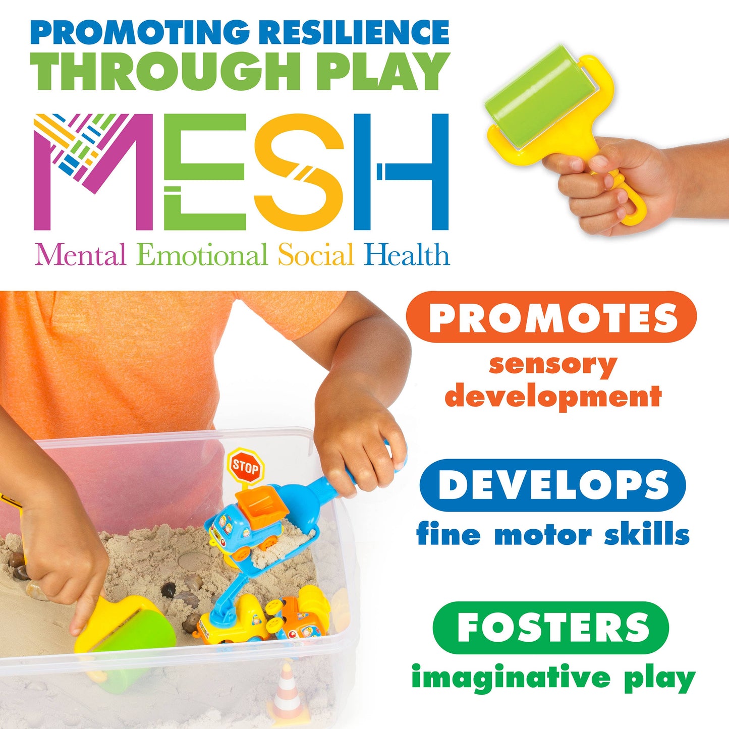 Sensory Bin Construction Zone Activity Bin for Kids