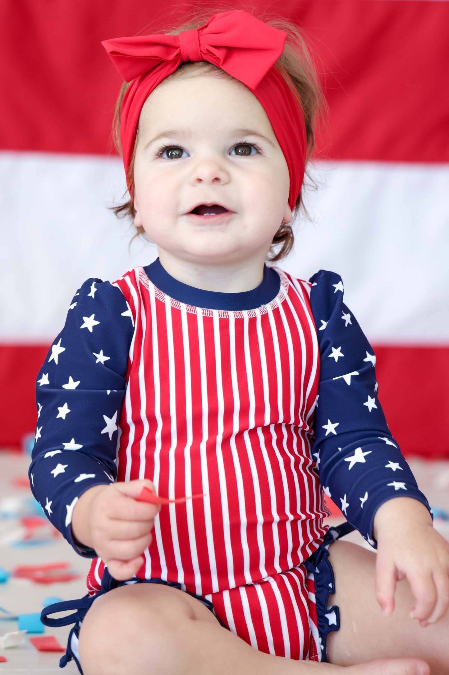 Swim Bow | Sparkler Red