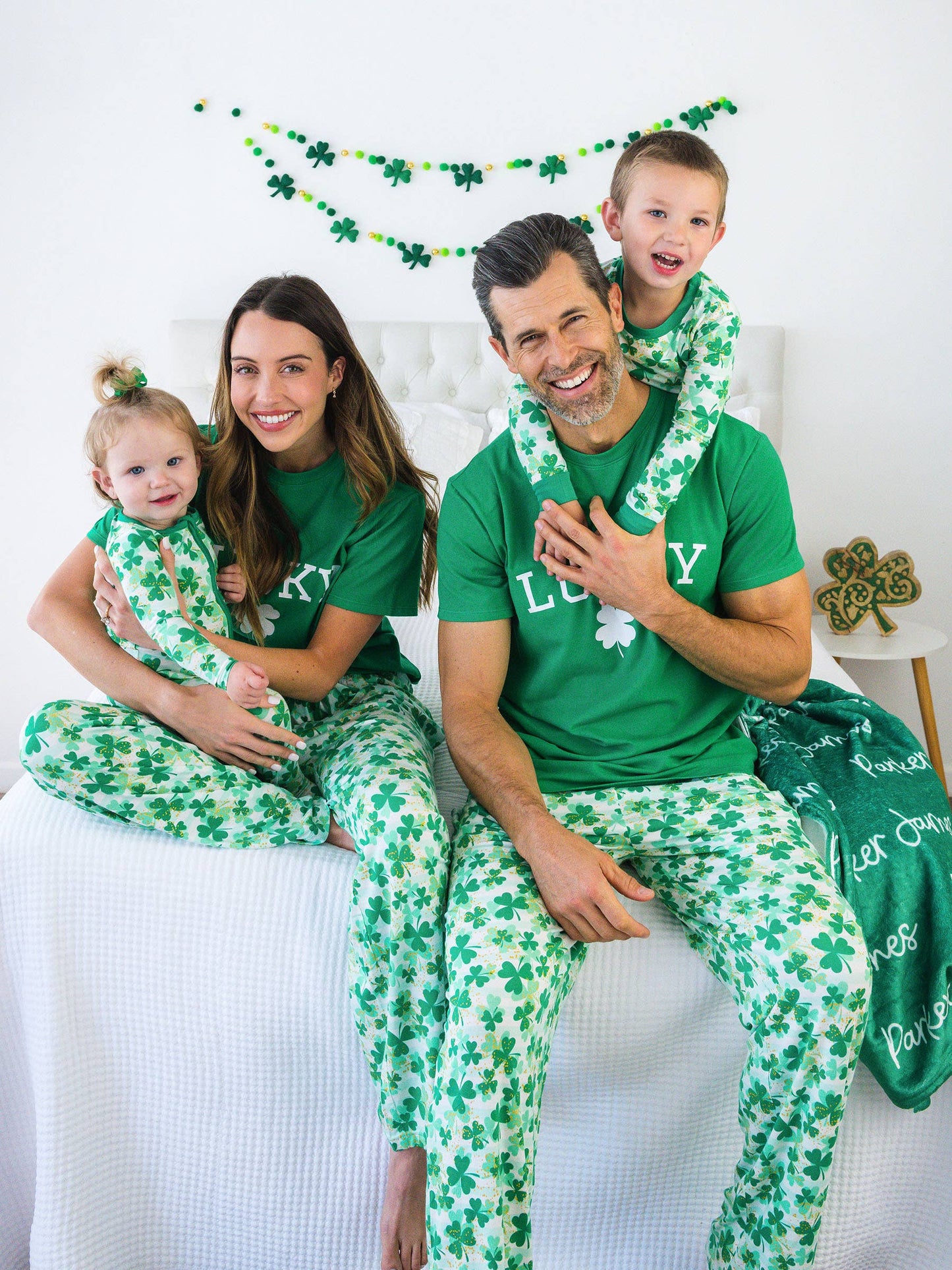 Adult Lucky Clover Short Sleeve Graphic Tee