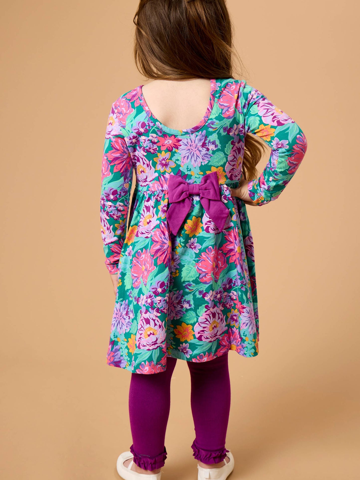 Girls Plum Tart Footless Ruffle Tights