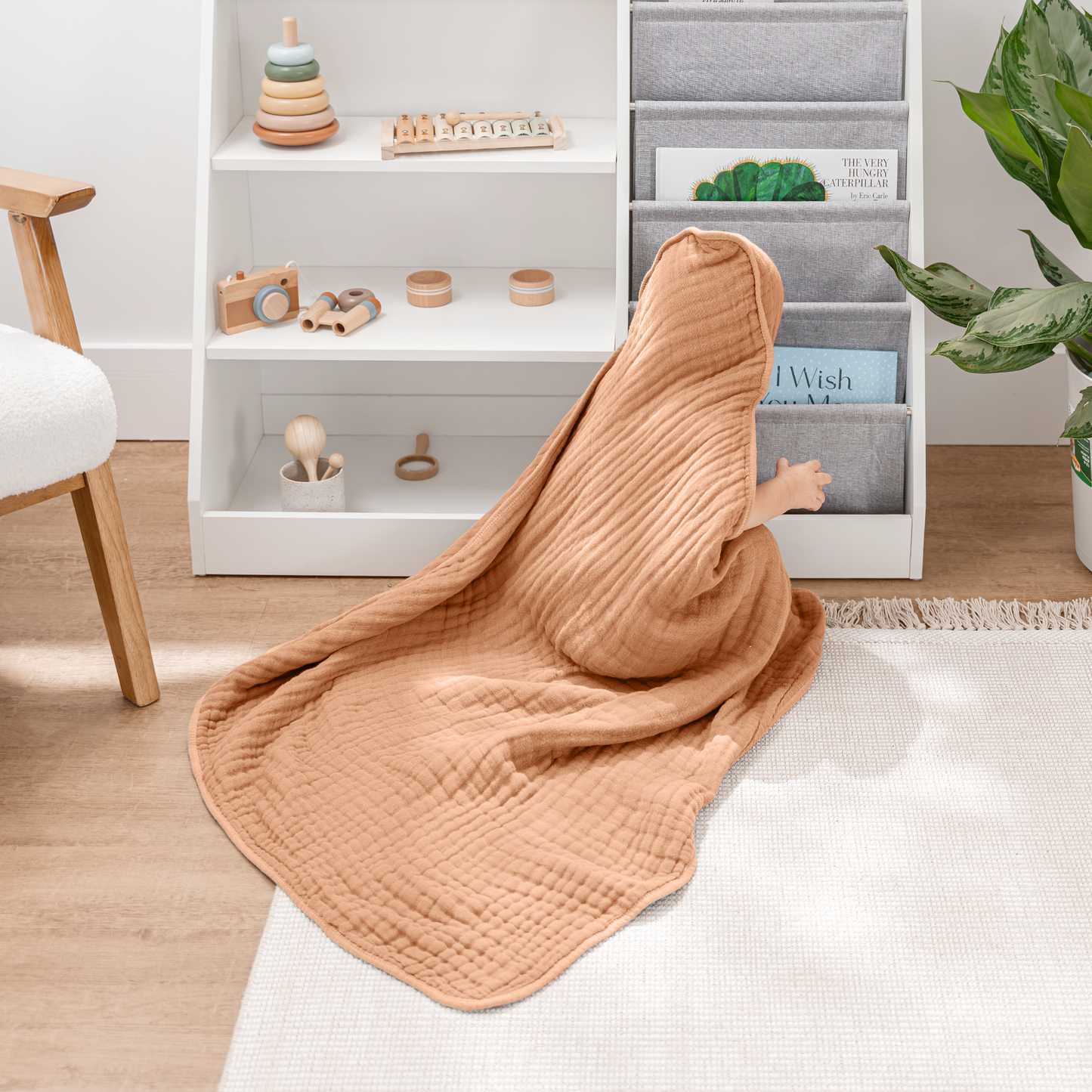 Hooded Baby Towels 6 Layer Muslin Cotton Towel for Kids