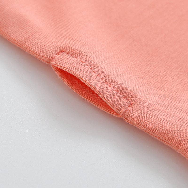 Joyful Coral Eco Friendly Baby Romper Cozy NICU Soft Footie 