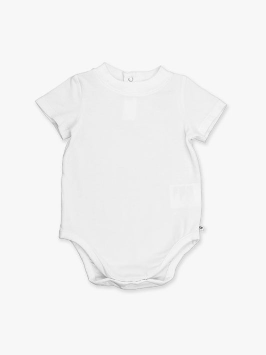 Boys White Short Sleeve Bodysuit