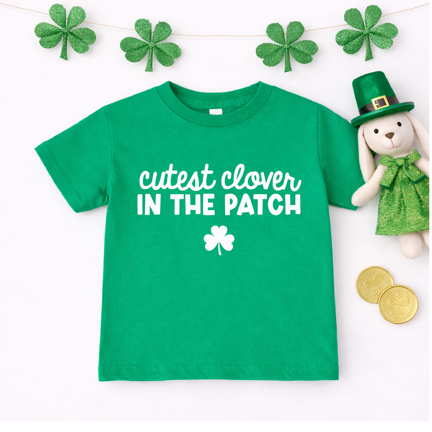 St. Patrick's Day Cutest Clover Baby Bodysuit or Tee