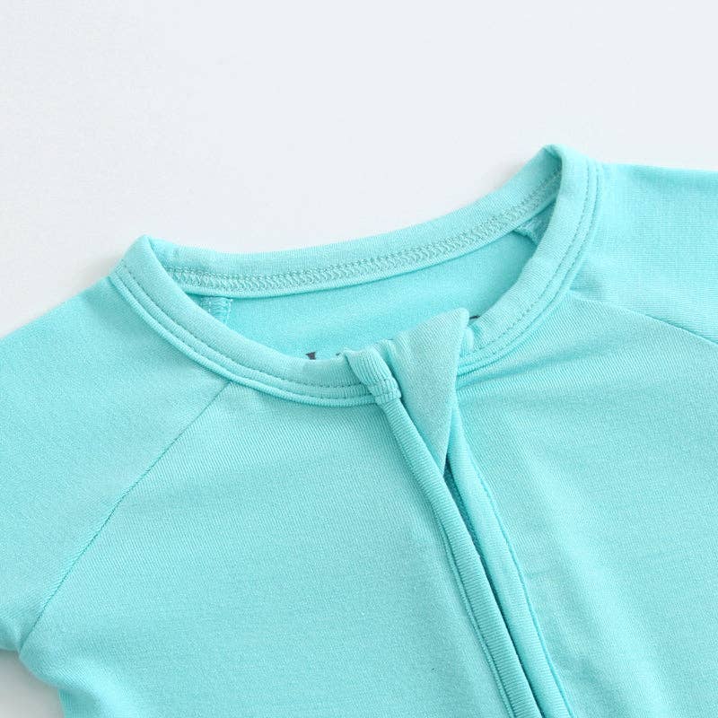 Turquoise Zippered Romper NICU Newborn Outfit