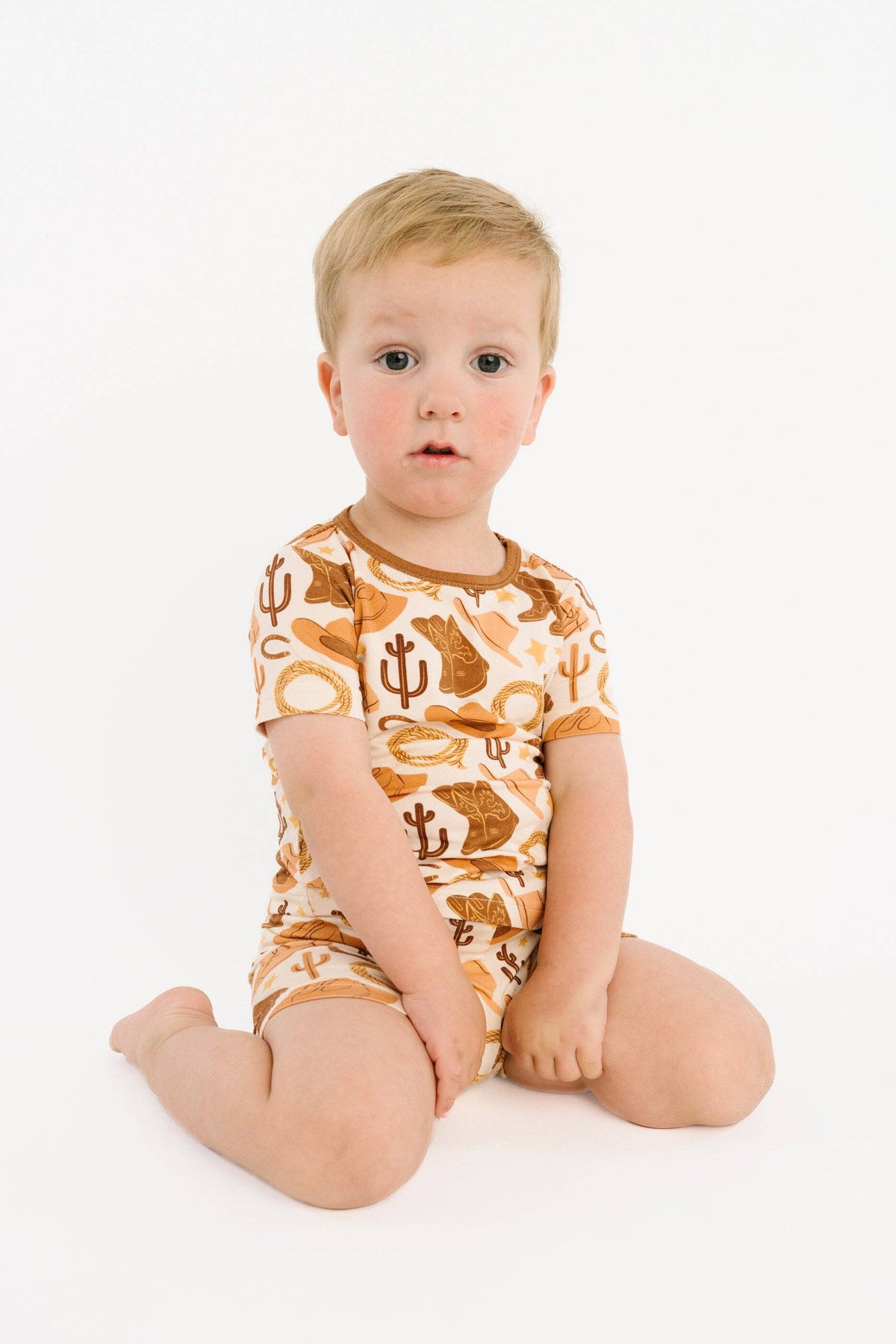 Cowboy Bamboo Shorts Set