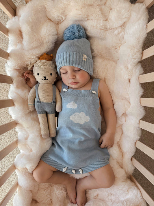 Cloud Dreams Romper - Powder Blue