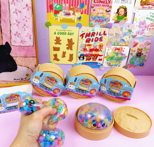 Colorful water beaded squishy dumplings-12unit