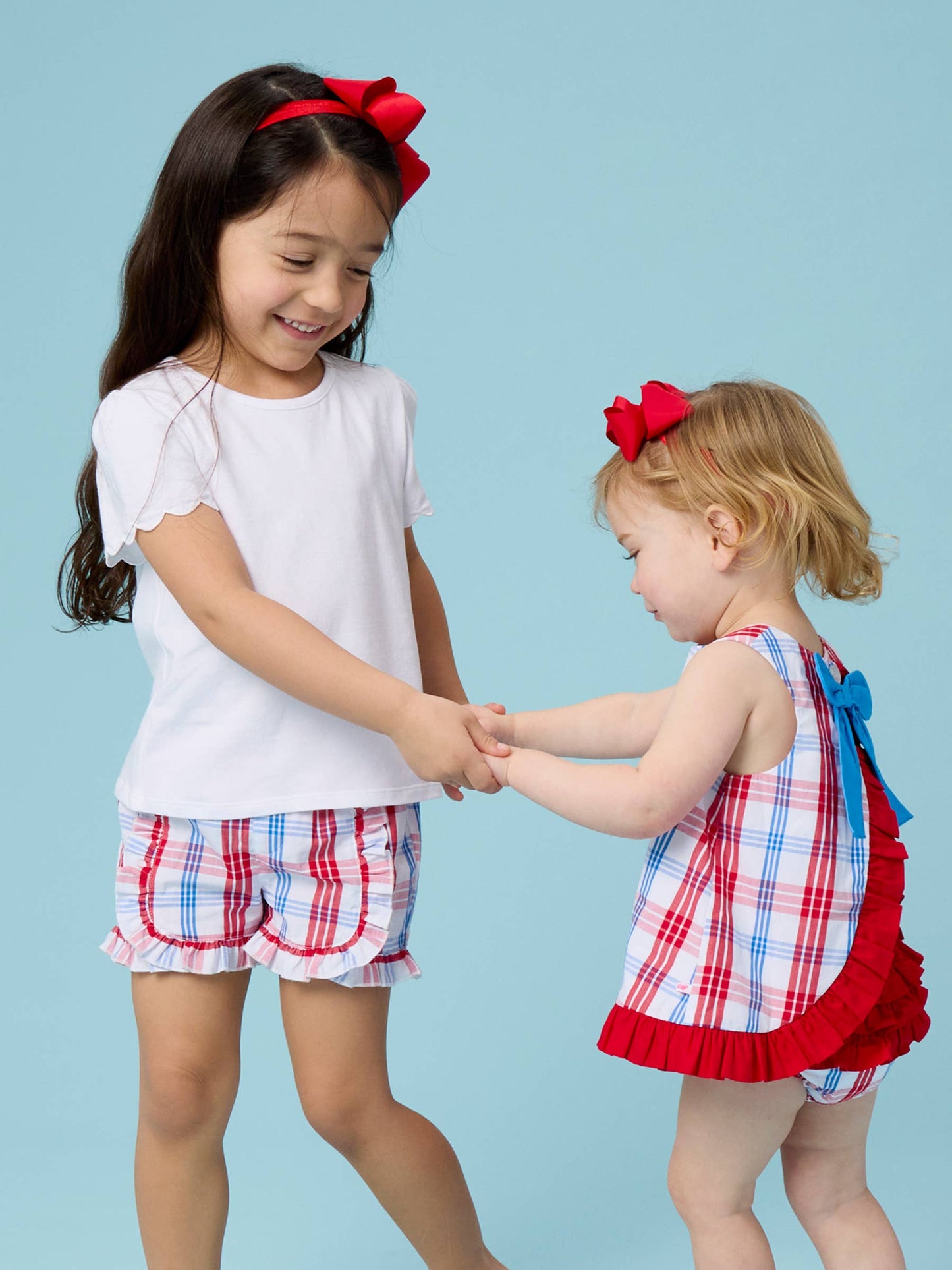 Toddler Girls Lincoln Plaid Ruffle Trim Woven Shorts