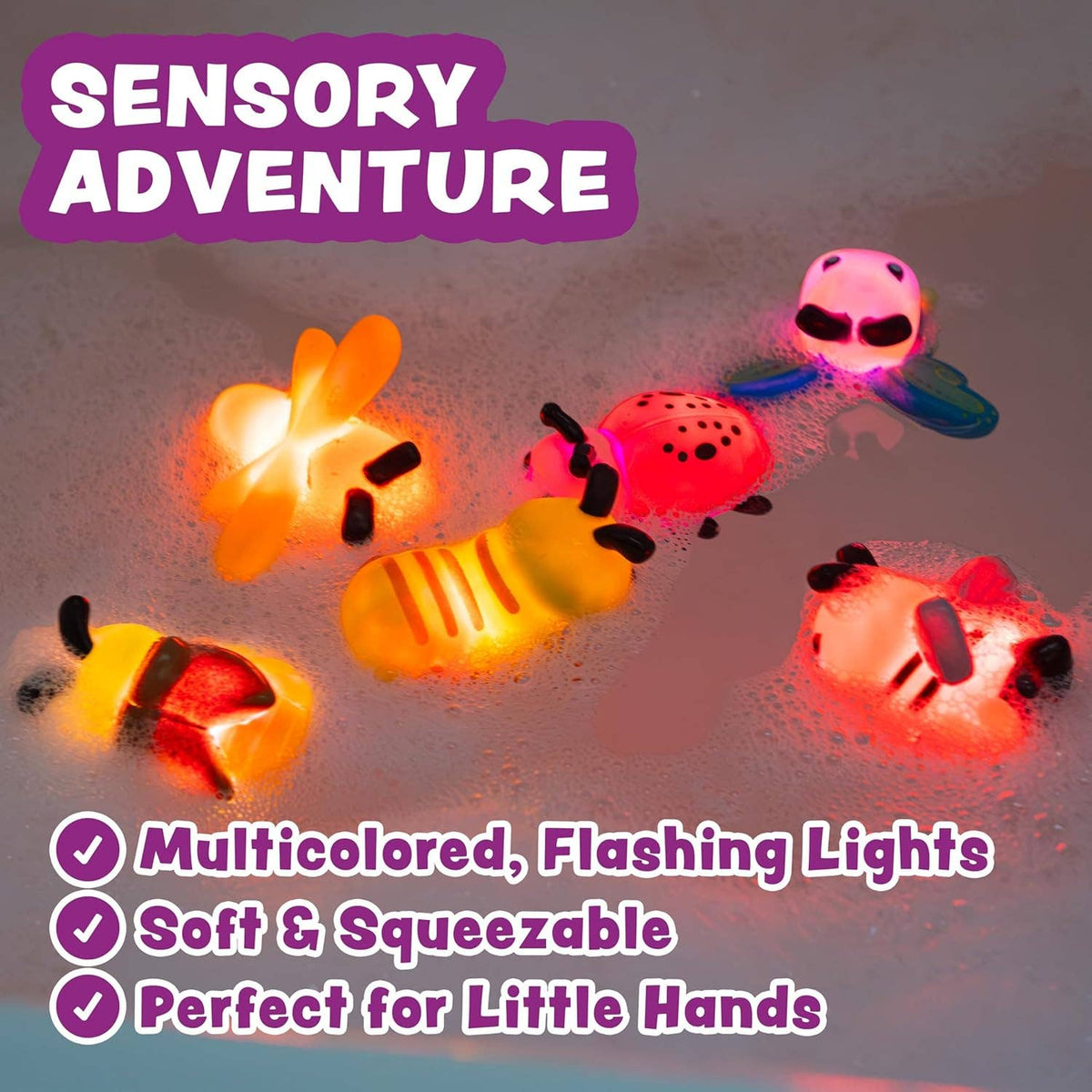 Tub Works® Bugs™ Light Up Bath Toys, 6 Pack