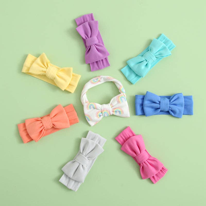 Turquoise Bow Headband I Infant Newborn Girl Bow Teal