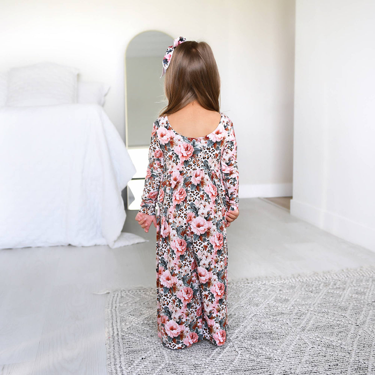 Laura WIDE LEG ROMPER Bamboo Floral Kids Clothing Outfit