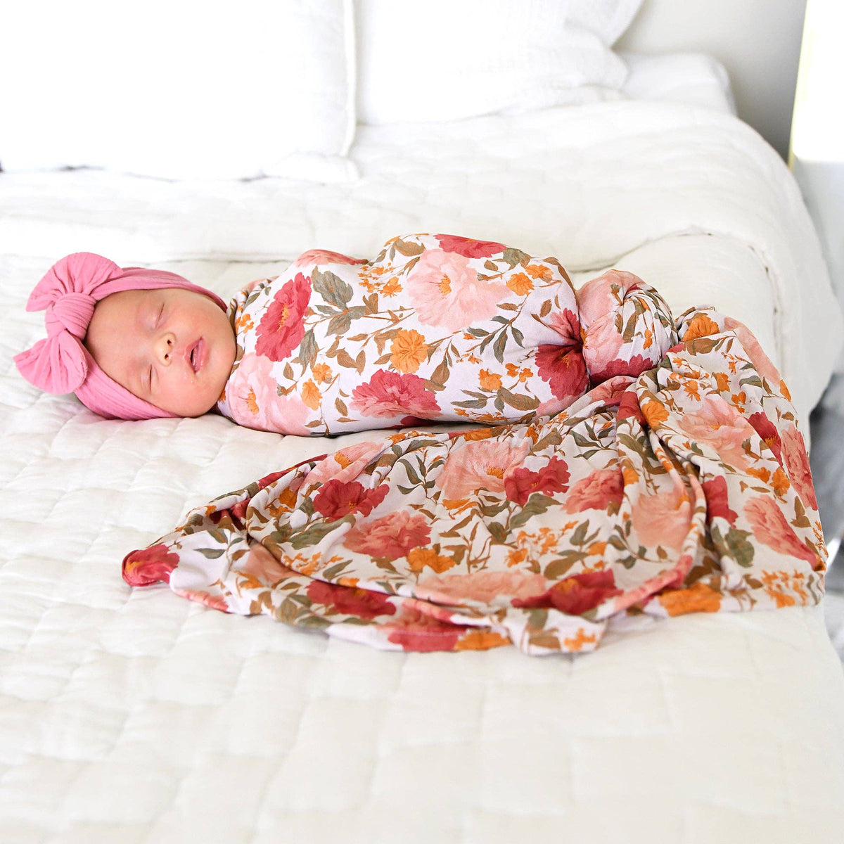 Felicity SWADDLE Floral Bamboo Baby Blanket Coming Home Gift