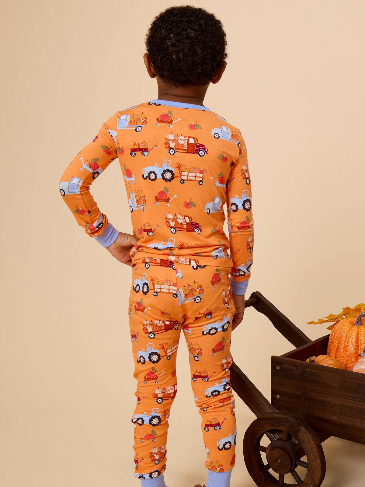 SoftSnooze™ Kids Bamboo Viscose Harvest Haul Long Sleeve Pajama Set
