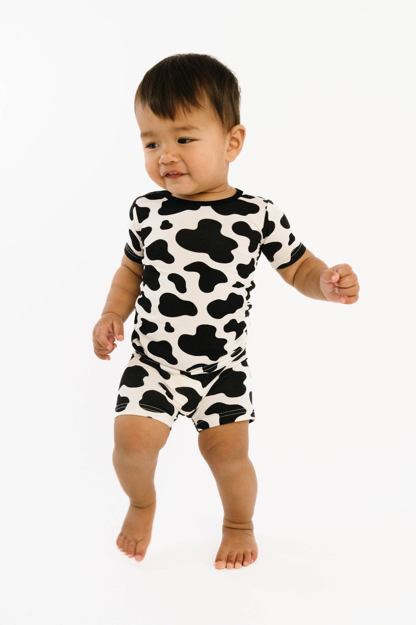 Classic Cow Bamboo Shorts Set