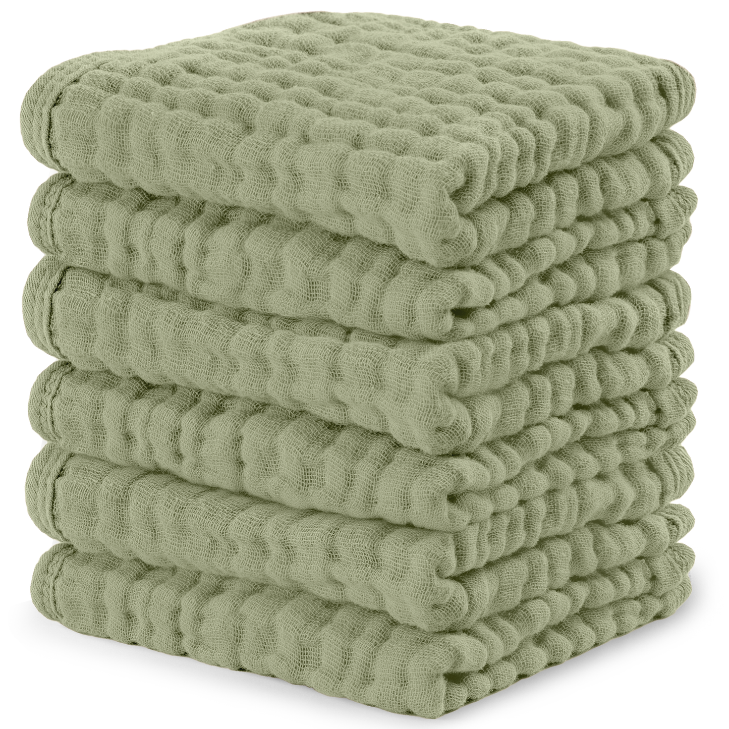 Baby Washcloths 100% Muslin Cotton by Comfy Cubs