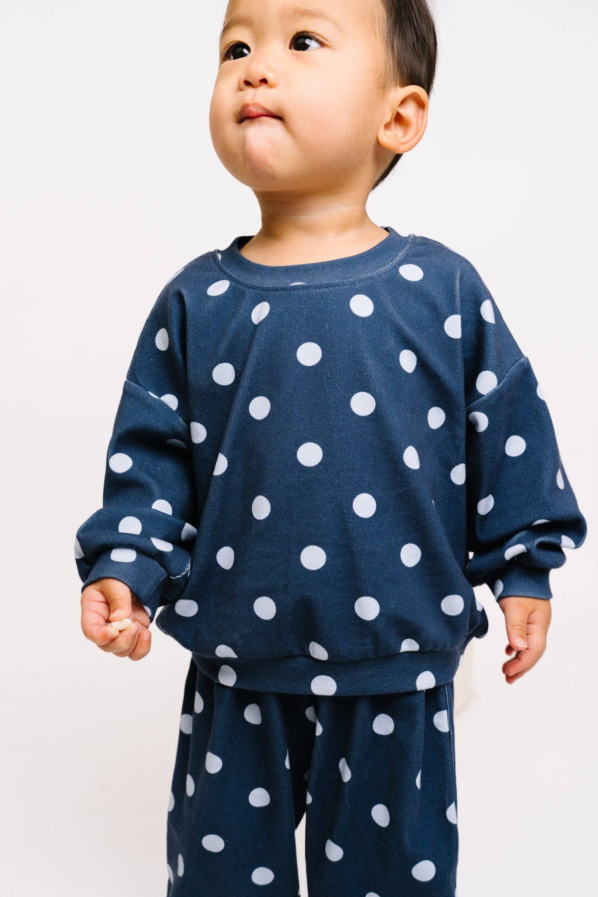Navy Polkadot Sweatsuit