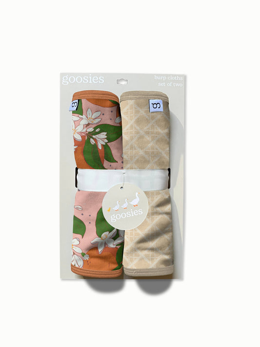 Orange Blossoms - Burp Cloth Set