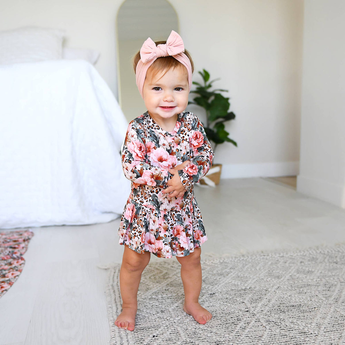 Laura TUTU Bamboo Floral Baby Clothing Dress Outfit