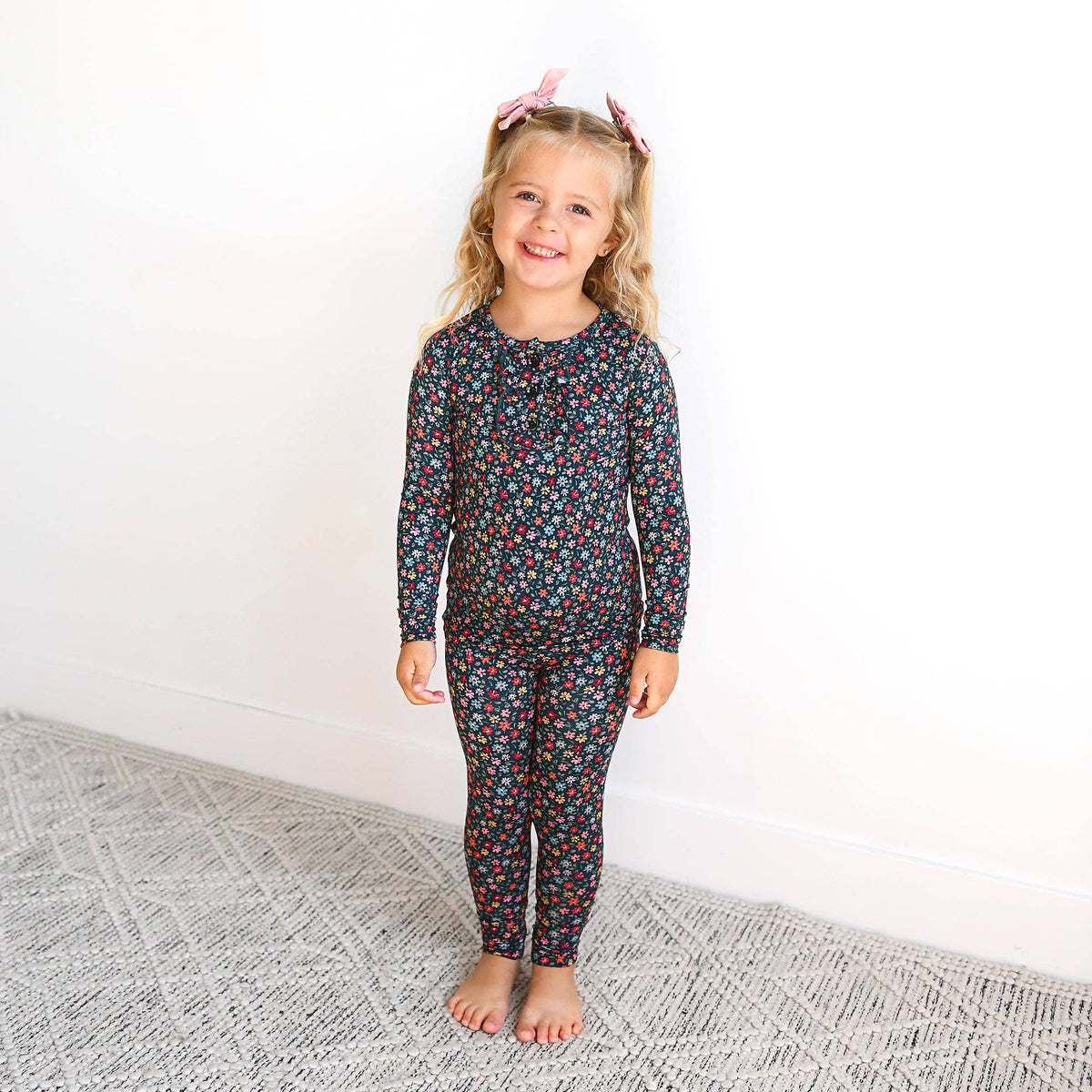 Isabelle RUFFLE TWO PIECE Bamboo Floral Girl Clothing Outfit