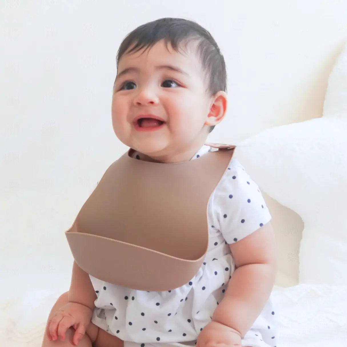 Silicone Bib - Almond