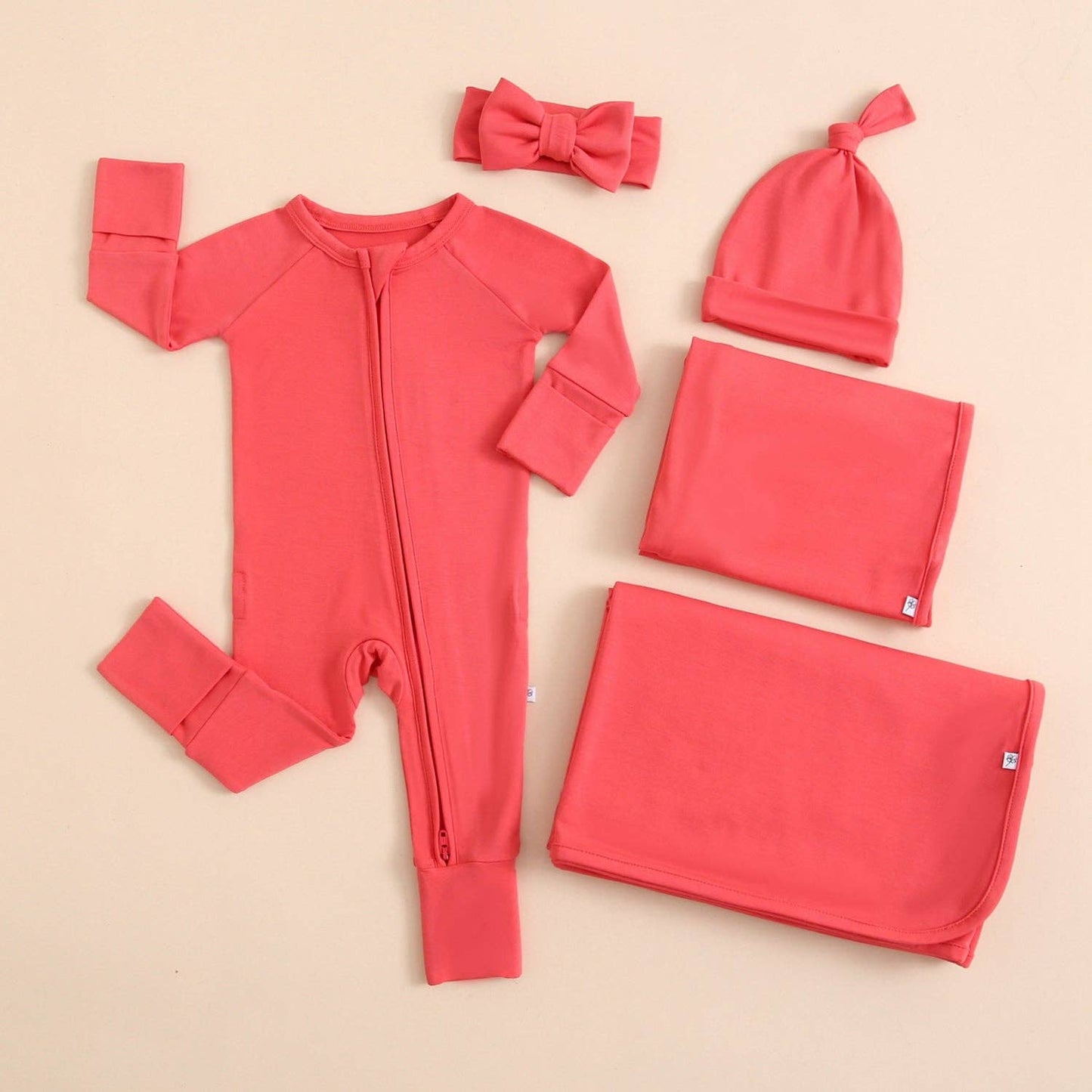 Berry Bamboo Zip Romper NICU Friendly 1 pc Baby Sleepwear