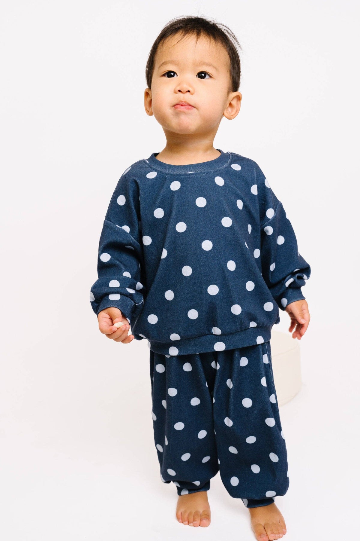 Navy Polkadot Sweatsuit