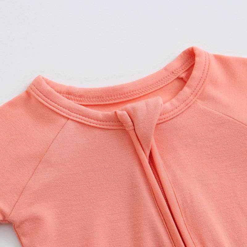 Joyful Coral Eco Friendly Baby Romper Cozy NICU Soft Footie 