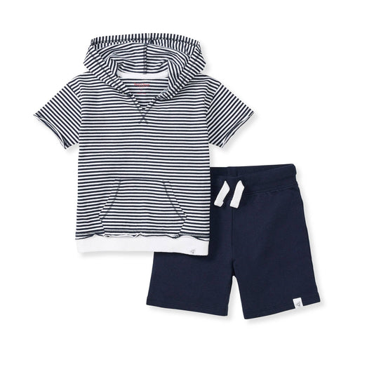 Classic Stripe Hooded Infant Set