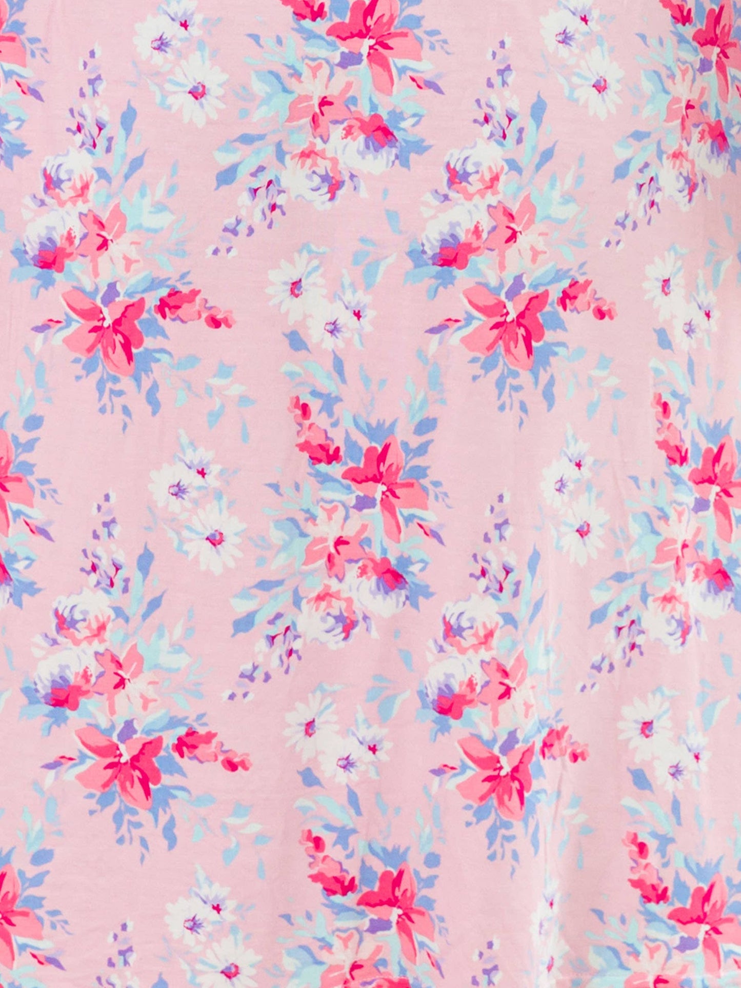 SoftSnooze™ Baby Girls Bamboo Viscose Pretty in Pink Floral Ruffle Knotted Sleep Gown & Bow Hat Set