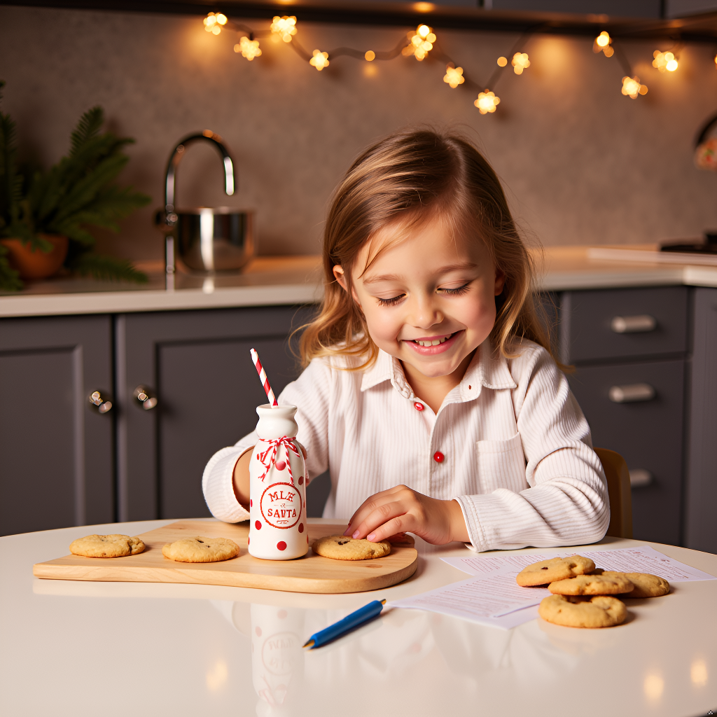 Christmas Santa's Milk Jug, Plate and Dear Santa Notepad Set