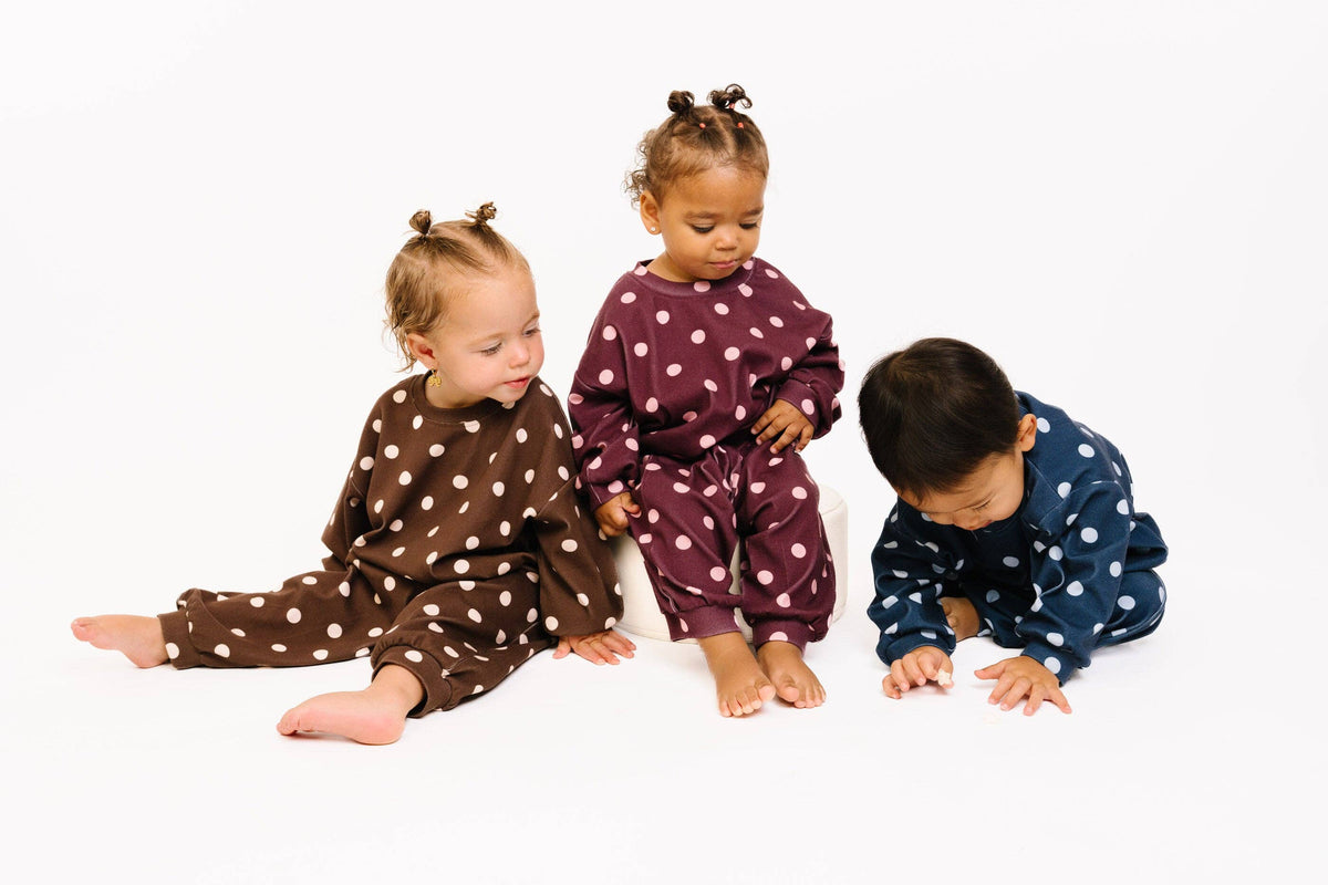 Mulberry Polkadot Sweatsuit