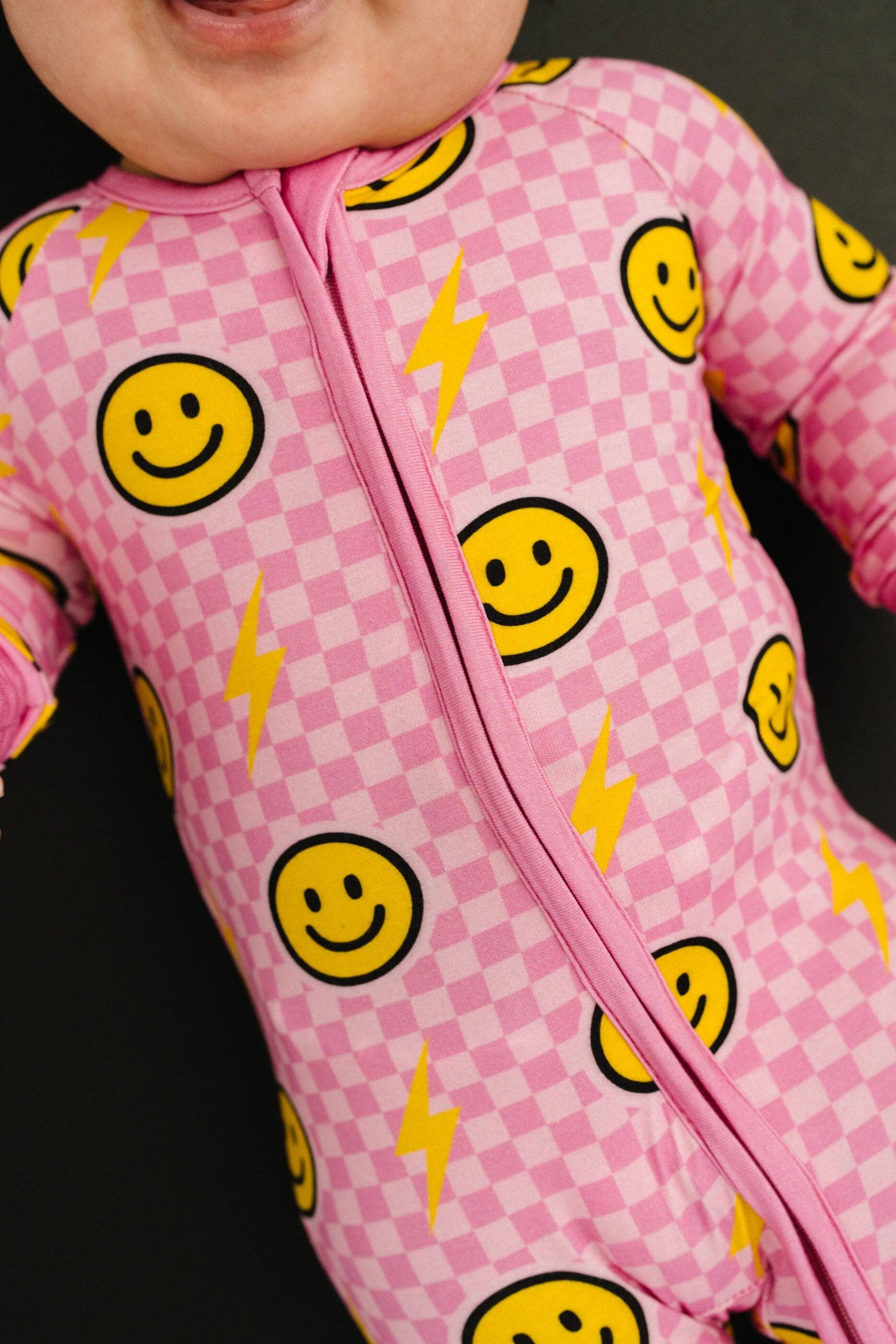 Pink Bolt Check Bamboo Sleeper