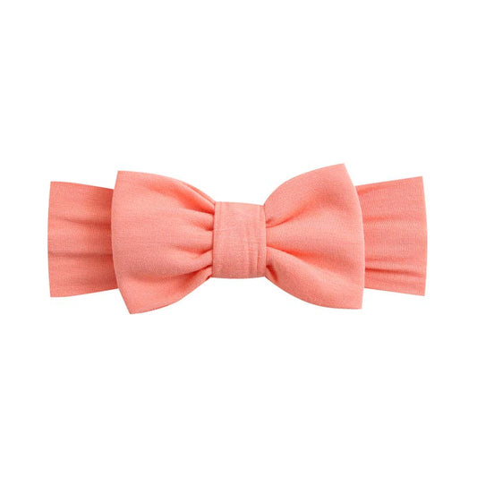 Joyful Coral Bow Headband I Infant Newborn Girl Bow