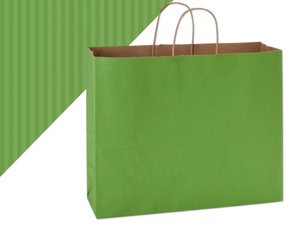 Recycled Shadow Stripe Kraft Paper Retail Shopping Bags