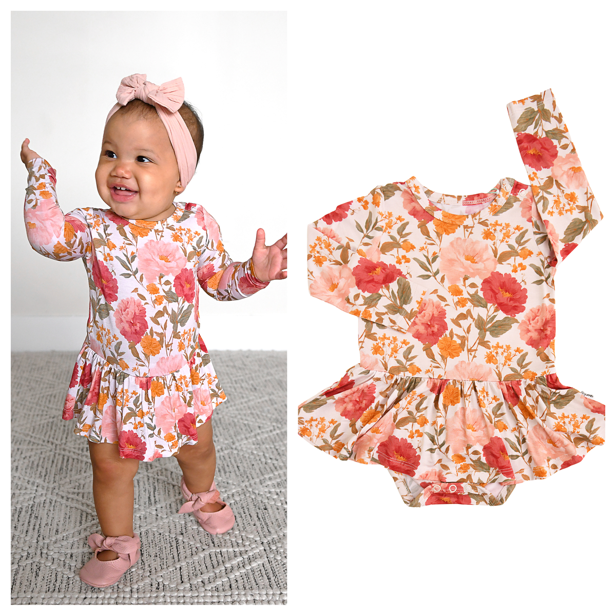 Felicity TUTU Bamboo Floral Baby Clothing Dress Outfit
