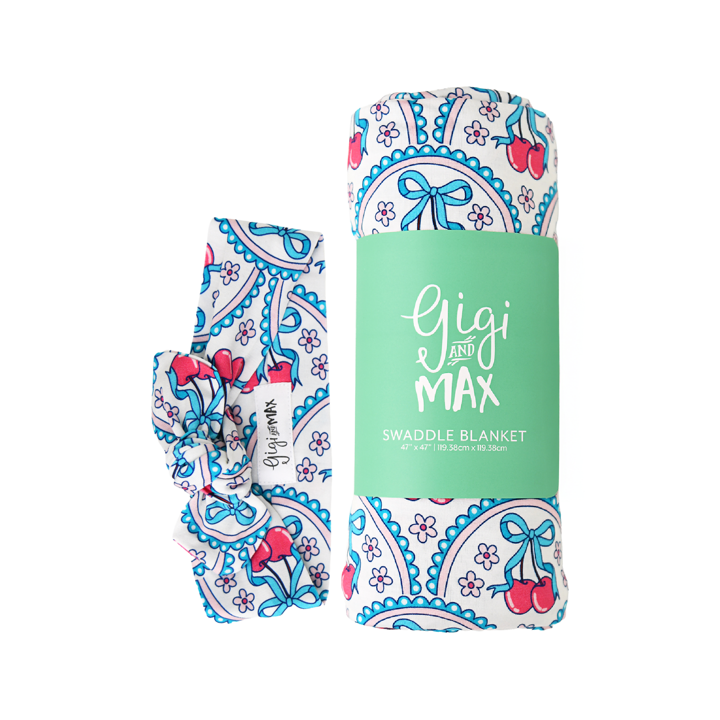 Cherry SWADDLE Cherry Bamboo Baby Blanket Coming Home Gift