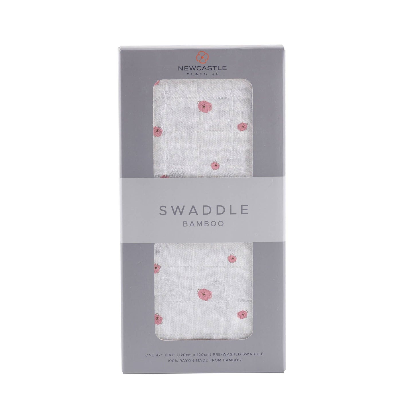 Pink Flower Bamboo Muslin Swaddle