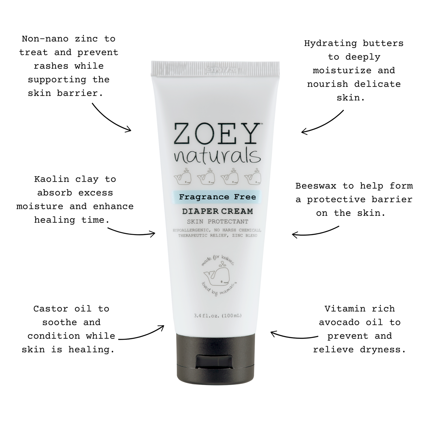 Fragrance-Free Diaper Cream - 3.4oz