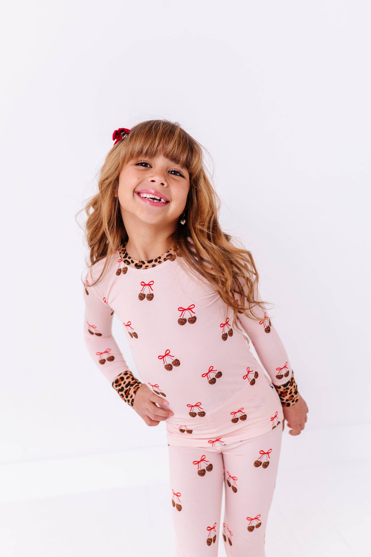 Leopard Love Valentine Kids Pajamas