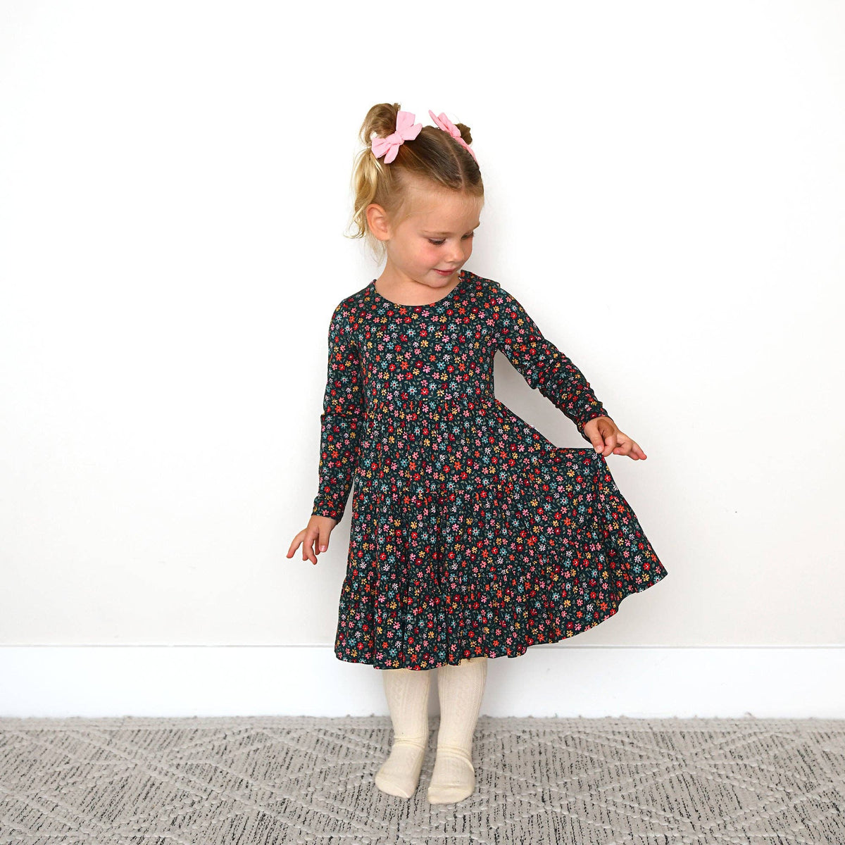 Isabelle SWING DRESS Bamboo Floral Kids Clothing Outfit