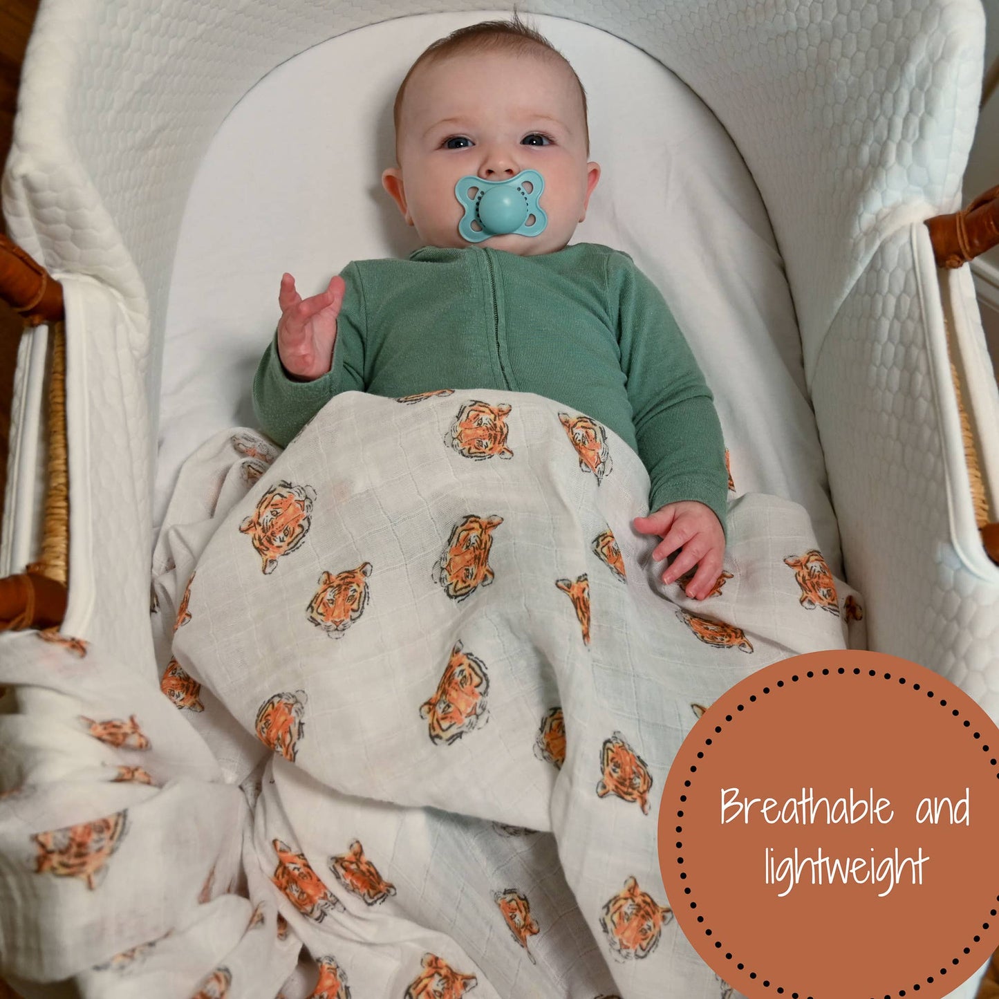 You're Roar-some Baby Muslin Swaddle Blanket