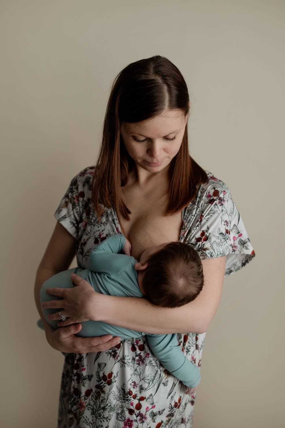 Floral Mommy Labor and Delivery/ Nursing Gown