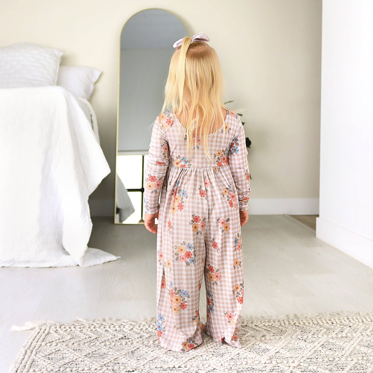 Callie WIDE LEG ROMPER Bamboo Floral Kids Clothing Outfit