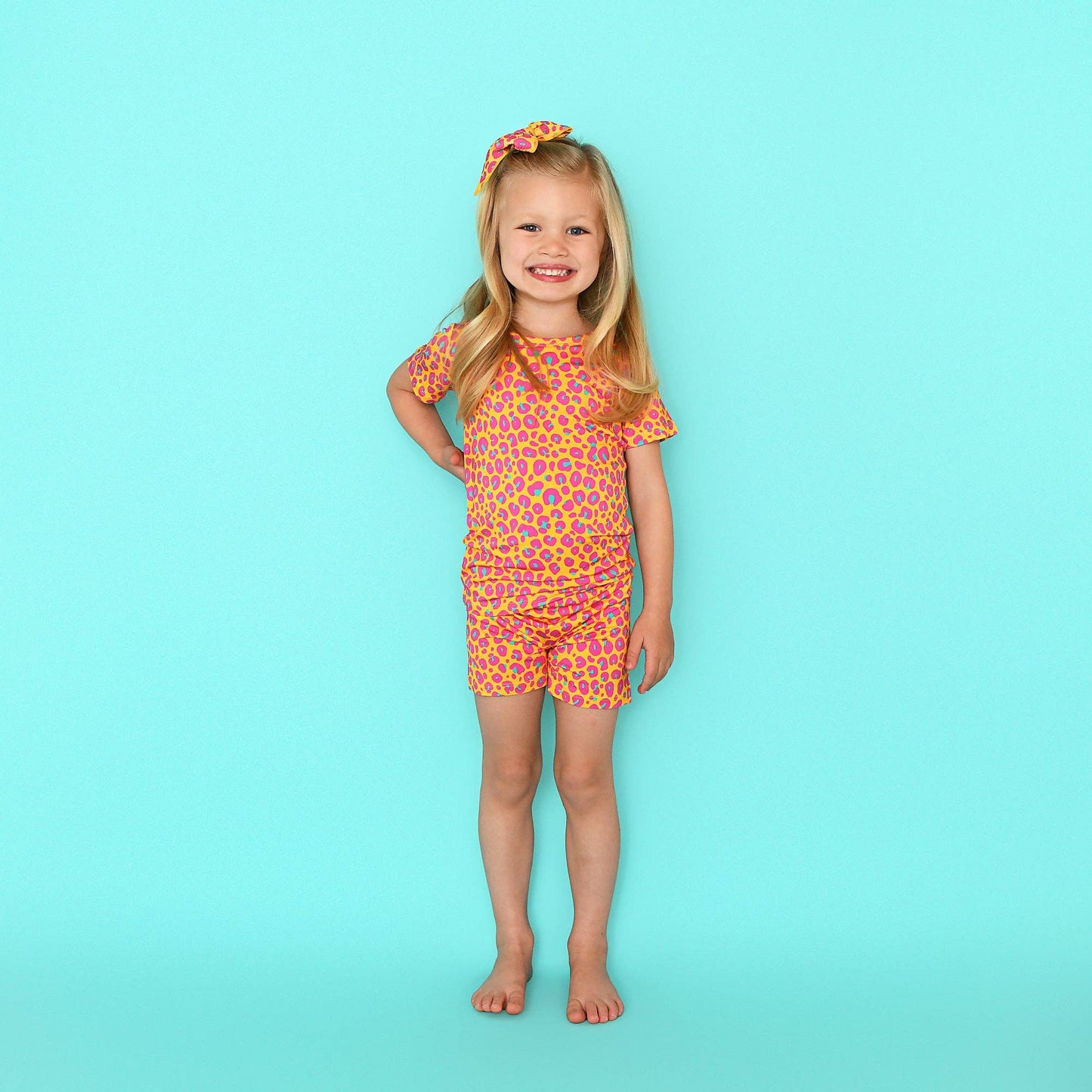 Kelly Leopard TWO PIECE - SHORTS Bamboo Outfit Kids Clothes