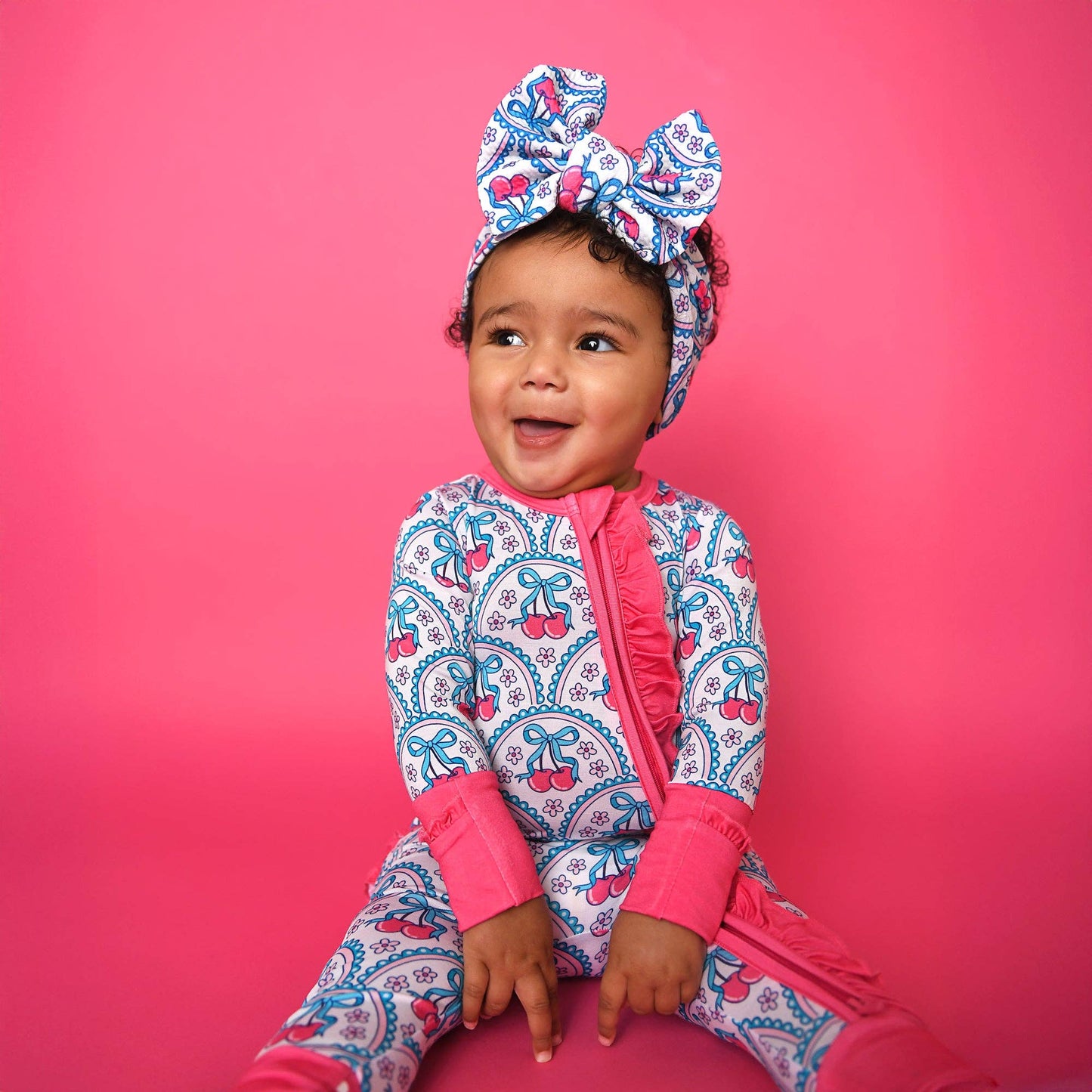 Cherry HEADWRAP Baby Toddler Cherry Hair Accessories